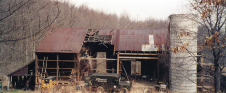 Dahlgren Street barn restoration project, before the beginning.