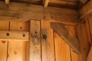 Interior Detail of Heavy Traditional Framed Doors