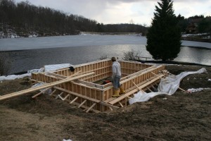 New Foundation Recessed to Give Full Head Height In Lower Level