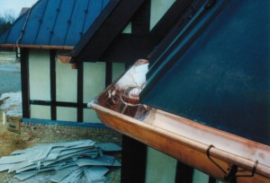 A Fully Soldered Copper Gutter Compliments The Roof Well And Will Last For Generations
