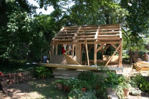 Side View of Frame During Raising