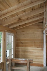Porch and Utility Room are Stick-Framed in Full-Dimension Rough-Sawn Poplar for a Nostalgic Cottage Style Feel