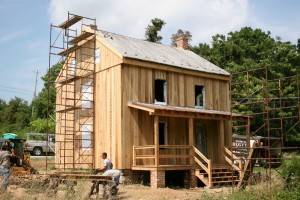 And the front porch is recreated with a sympathetic oak-framed structure in perfect keeping with the rustic nature of the home.