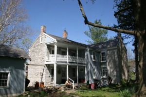 This home features the traditional two-story porch along the ell, so typical of this style building.
