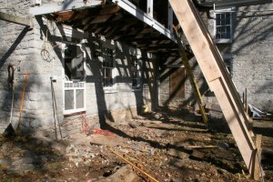 Clearing the path for new foundations.