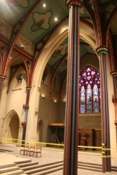 Restoration work will include structural masonry, structural timber work, an interior re-fit, and stained glass resotration.