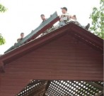 Standing Seam Sheet Metal Roof over Historic Covered Bridge