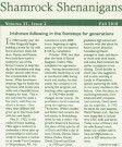 Newsletter of the Shamrock Restaurant, Vol. 33, Issue 2, Fall 2010