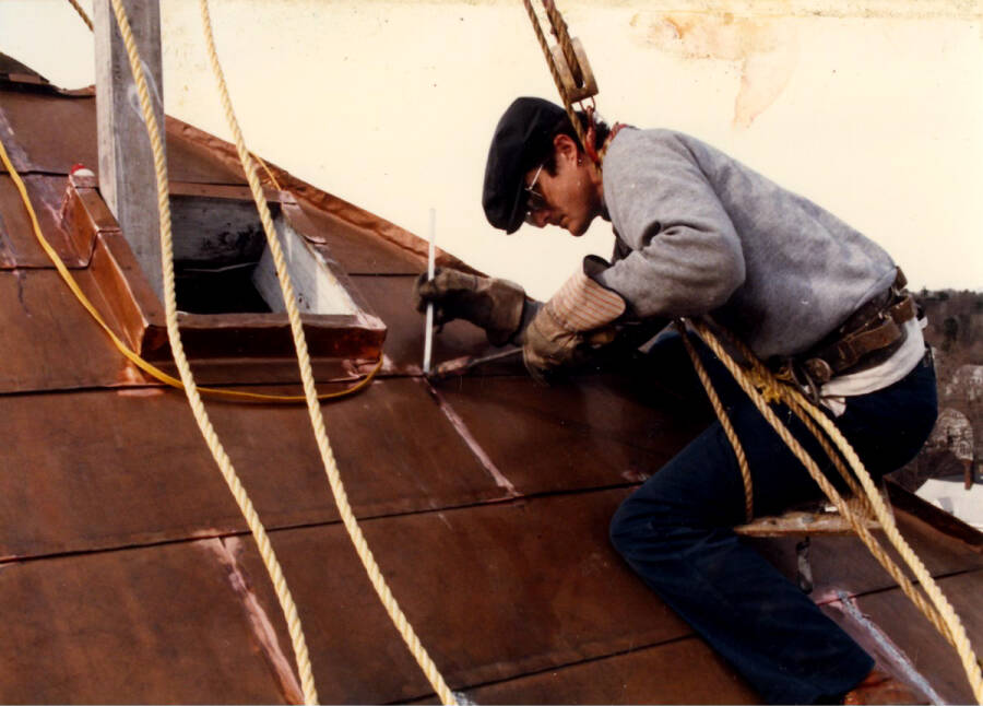 Up on the roof